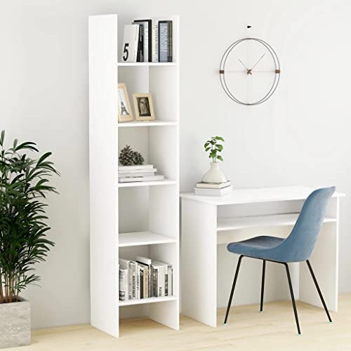 ULUYYUC Bücherregal Weiß Schmal 40x35x180 cm Holzwerkstoff Hochschrank mit 5 Fächern Modernes Design für Wohnzimmer Küche Balkon ULUYYUC Bücherregal Weiß Schmal 40x35x180 cm Holzwerkstoff Hochschrank mit 5 Fächern Modernes Design für Wohnzimmer Küche Balkon von ULUYYUC