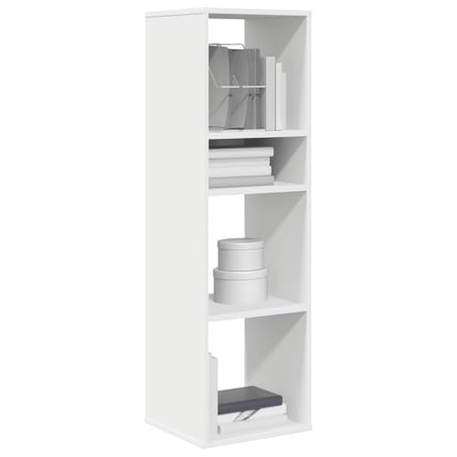 ULUYYUC Bücherregal Weiß Schmal Holzwerkstoff 34x31x112 cm Hochschrank mit Wandhalterung für Wohnzimmer Küche Balkon ULUYYUC Bücherregal Weiß Schmal Holzwerkstoff 34x31x112 cm Hochschrank mit Wandhalterung für Wohnzimmer Küche Balkon von ULUYYUC