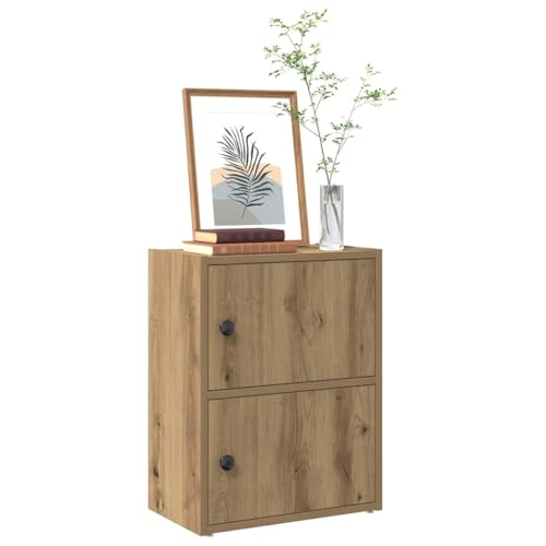 ULUYYUC Bücherregal mit Türen Artisan-Eiche 40x24x52 cm Holzwerkstoff Schmaler Regalschrank mit Flexiblen Einlegeböden für Wohnzimmer Küche und Büro ULUYYUC Bücherregal mit Türen Artisan-Eiche 40x24x52 cm Holzwerkstoff Schmaler Regalschrank mit Flexiblen Einlegeböden für Wohnzimmer Küche und Büro von ULUYYUC