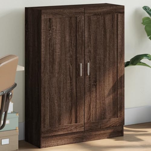 ULUYYUC Bücherschrank Braun Eichen-Optik Holzwerkstoff 82,5x30,5x115 cm Schmaler Hochschrank mit 3 Fächern & 2 Türen für Wohnzimmer Aufbewahrung ULUYYUC Bücherschrank Braun Eichen-Optik Holzwerkstoff 82,5x30,5x115 cm Schmaler Hochschrank mit 3 Fächern & 2 Türen für Wohnzimmer Aufbewahrung von ULUYYUC