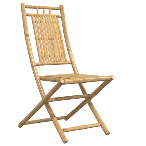 ULUYYUC Campingstühle Gartenstühle Gartenstuhl Schminktisch Stuhl - Gartenstühle 8 STK. Klappbar 46x66x99 cm Bambus für Esszimmer Küche Garten Sauna von ULUYYUC