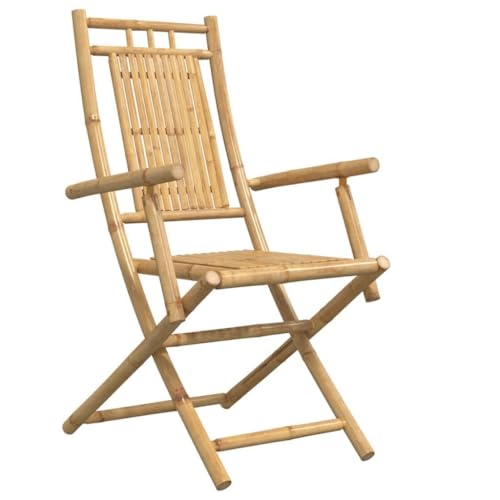 ULUYYUC Campingstühle Gartenstühle Gartenstuhl Schminktisch Stuhl - Gartenstühle 8 STK. Klappbar 53x66x99 cm Bambus für Esszimmer Küche Garten Sauna von ULUYYUC