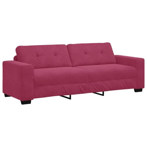 ULUYYUC Couch Sessel Sessel Wohnzimmer Lesesessel Sitzecke Wohnzimmer - Sofa Samt Weinrot Samt Groß 3-Sitzer Sofa Rechteckig Modern für Esszimmer Küche Wohnzimmer Balkon von ULUYYUC