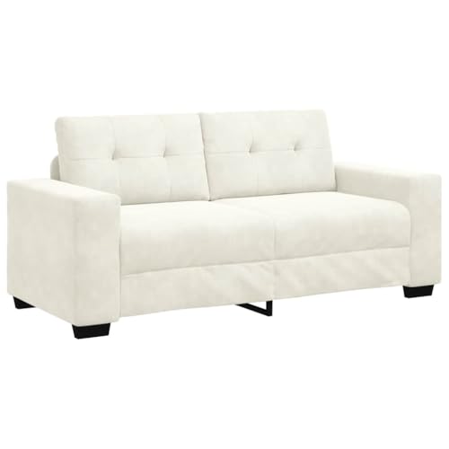 ULUYYUC Couch Sessel Sessel Wohnzimmer Lesesessel Sitzecke Wohnzimmer - Zweisitzer-Sofa Creme 140 cm Samt für Esszimmer Küche Wohnzimmer Balkon von ULUYYUC