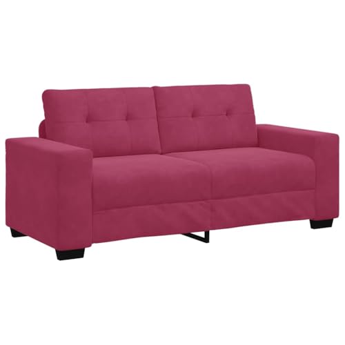 ULUYYUC Couch Sessel Sessel Wohnzimmer Lesesessel Sitzecke Wohnzimmer - Zweisitzer-Sofa Weinrot 140 cm Samt für Esszimmer Küche Wohnzimmer Balkon von ULUYYUC