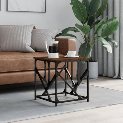 ULUYYUC Couchtisch Beistelltisch Eichenoptik Metallgestell Höhenverstellbar 45x45x47,5 cm Wohnzimmer Möbel für Sofabereich und Dekoration ULUYYUC Couchtisch Beistelltisch Eichenoptik Metallgestell Höhenverstellbar 45x45x47,5 cm Wohnzimmer Möbel für Sofabereich und Dekoration von ULUYYUC