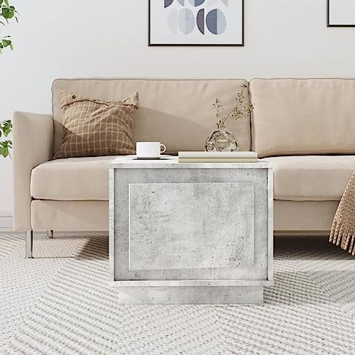 ULUYYUC Couchtisch Betongrau aus Holzwerkstoff 51x50x44 cm mit Stauraum und Tür – Moderner Beistelltisch für Wohnzimmer Flur oder Schlafzimmer ULUYYUC Couchtisch Betongrau aus Holzwerkstoff 51x50x44 cm mit Stauraum und Tür – Moderner Beistelltisch für Wohnzimmer Flur oder Schlafzimmer von ULUYYUC