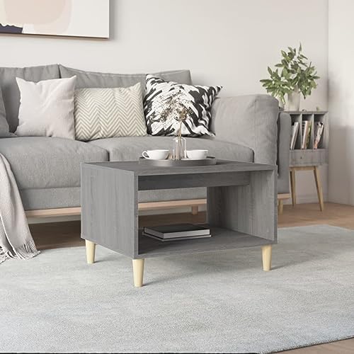 ULUYYUC Couchtisch Grau Sonoma 60x50x40 cm Holzwerkstoff mit Stauraum - Moderner Beistelltisch für Wohnzimmer Schlafzimmer Flur ULUYYUC Couchtisch Grau Sonoma 60x50x40 cm Holzwerkstoff mit Stauraum - Moderner Beistelltisch für Wohnzimmer Schlafzimmer Flur von ULUYYUC