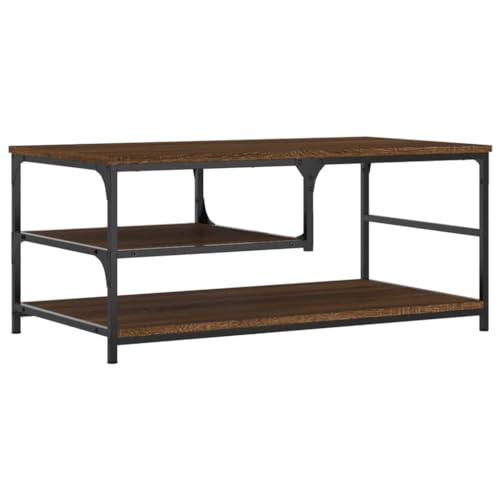 ULUYYUC Couchtisch Modern Wohnzimmer Möbel Coffee Table Living Room Sofa Table - Couchtisch Braun Eichen-Optik 90x49x40 cm Holzwerkstoff für Esszimmer Küche Wohnzimmer Sitzecke von ULUYYUC