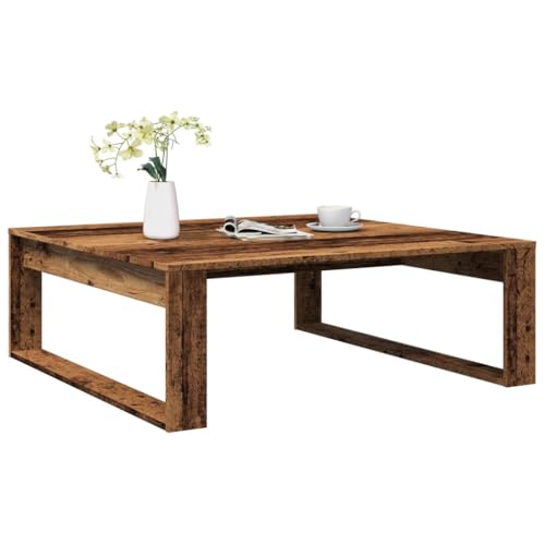 ULUYYUC Couchtisch mit Altholz-Optik, Beistelltisch 100x100x35 cm aus Holzwerkstoff - Robustes und stabiles Design, pflegeleicht für Wohnzimmer, Couch oder Schlafzimmer ULUYYUC Couchtisch mit Altholz-Optik, Beistelltisch 100x100x35 cm aus Holzwerkstoff - Robustes und stabiles Design, pflegeleicht für Wohnzimmer, Couch oder Schlafzimmer von ULUYYUC