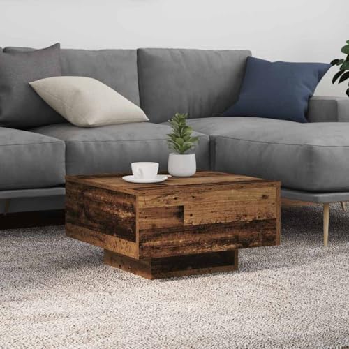 ULUYYUC Couchtisch mit LED Altholz 55x55x31 cm Quadratischer Beistelltisch Rustikales Design für Wohnzimmer ULUYYUC Couchtisch mit LED Altholz 55x55x31 cm Quadratischer Beistelltisch Rustikales Design für Wohnzimmer von ULUYYUC