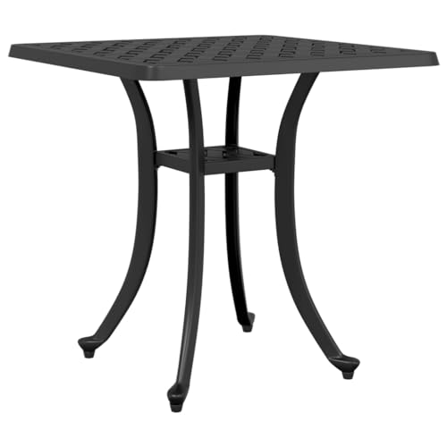 ULUYYUC Dining Table Campingtisch Bartisch Living Room Table - Gartentisch Schwarz 53x53x53 cm Aluminiumguss für Garten Bar Wohnzimmer Campingplatz von ULUYYUC