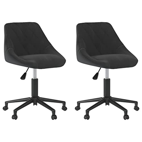 ULUYYUC Dining Tables Esstisch Klein Arbeitsplatte Küche Esszimmertische - Esszimmerstühle 2 STK. Drehbar Schwarz Samt für Esszimmer Küche Balkon Wohnzimmer von ULUYYUC