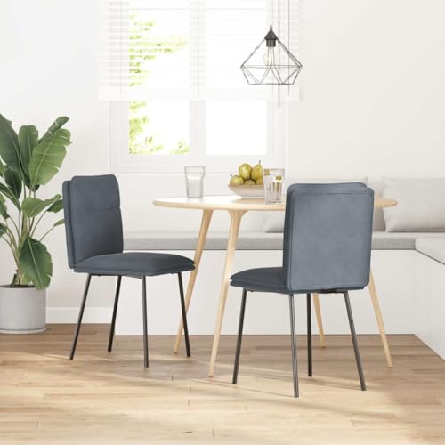 ULUYYUC Dining Tables Esstisch Klein Kleiner Küchentisch Bartisch Küche - Esszimmerstühle 2 STK. Dunkelgrau Samt für Wohnzimmer Balkon Küche Garten von ULUYYUC