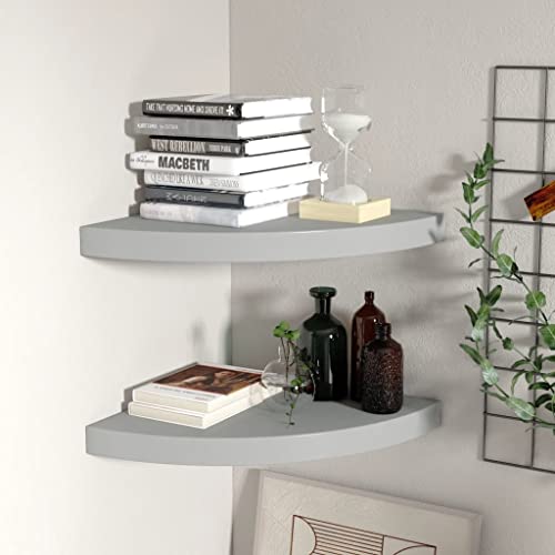 ULUYYUC Eck Wandregal 2er Set Grau 35x35x3 8 cm Schweberegal aus Waben MDF und Metall Unsichtbares Montagesystem für Bücher Deko und Sammlerstücke im Wohnzimmer Badezimmer oder Küche ULUYYUC Eck Wandregal 2er Set Grau 35x35x3 8 cm Schweberegal aus Waben MDF und Metall Unsichtbares Montagesystem für Bücher Deko und Sammlerstücke im Wohnzimmer Badezimmer oder Küche von ULUYYUC