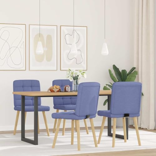 ULUYYUC Esstische Esstisch Klein Kleiner Küchentisch Gaming Tisch - Esszimmerstühle 4 STK. Jeansblau Stoff für Küche Garten Wohnzimmer Esszimmer ULUYYUC Esstische Esstisch Klein Kleiner Küchentisch Gaming Tisch - Esszimmerstühle 4 STK. Jeansblau Stoff für Küche Garten Wohnzimmer Esszimmer von ULUYYUC