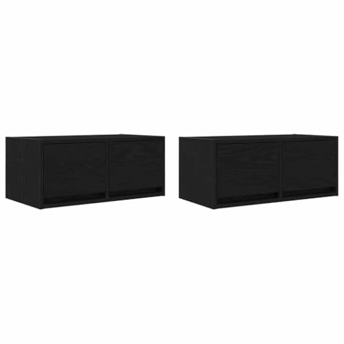 ULUYYUC Fernsehregal Tv Schrank Fernsehertisch Fernsehtisch - TV-Schränke 2 STK. Schwarz Eichen-Optik 60x31x25,5 cm für Flur Outdoor Küche Wohnzimmer ULUYYUC Fernsehregal Tv Schrank Fernsehertisch Fernsehtisch - TV-Schränke 2 STK. Schwarz Eichen-Optik 60x31x25,5 cm für Flur Outdoor Küche Wohnzimmer von ULUYYUC