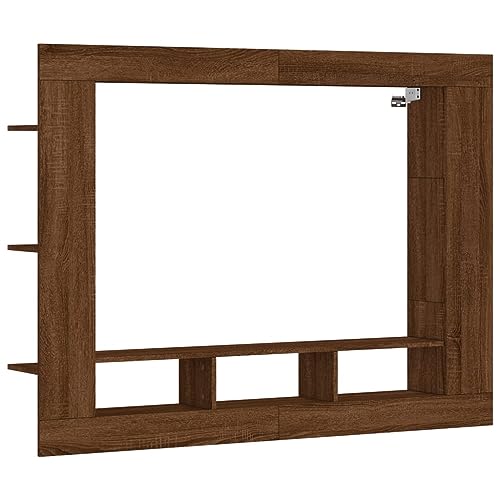 ULUYYUC Fernsehtisch Fernsehschrank Sideboard Tv Lowboard Sideboard Fernseher - TV-Schrank Braun Eichen-Optik 152x22x113 cm Holzwerkstoff für Outdoor Küche Wohnzimmer Flur von ULUYYUC