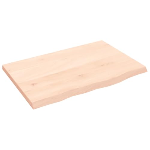 ULUYYUC Floating Shelves Wandregal Bücherregal Wand Regalboden - Wandregal 60x40x2 cm Massivholz Eiche Unbehandelt für Schlafzimmer Terrasse Wohnzimmer Flur von ULUYYUC