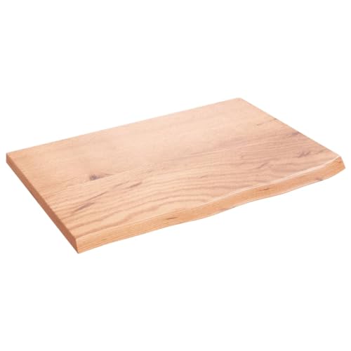 ULUYYUC Floating Shelves Wandregal Bücherregal Wand Regalboden - Wandregal Hellbraun 60x40x2 cm Massivholz Eiche Behandelt für Schlafzimmer Terrasse Wohnzimmer Flur von ULUYYUC