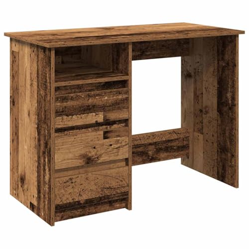 ULUYYUC Gaming Schreibtisch Schreibtische Bartisch Konferenztisch - Schreibtisch Altholz-Optik 102x50x75 cm Holzwerkstoff für Jugendzimmer Arbeitszimmer Wohnzimmer Balkon von ULUYYUC