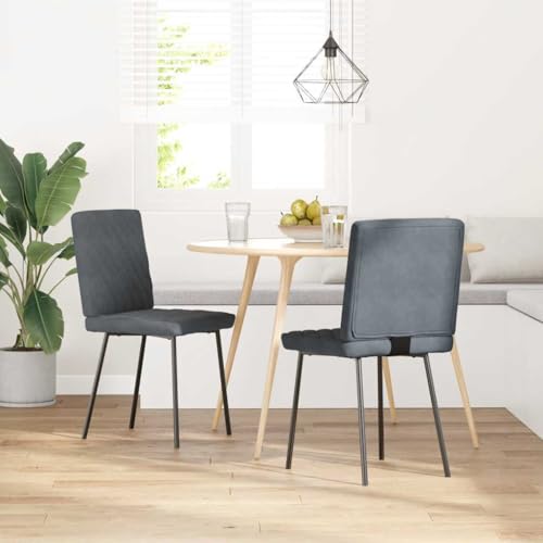 ULUYYUC Gartentisch Arbeitsplatte Küche Esszimmertische Gaming Tisch - Esszimmerstühle 2 STK. Dunkelgrau Samt für Garten Wohnzimmer Küche Esszimmer von ULUYYUC