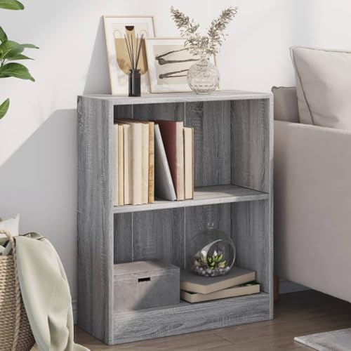 ULUYYUC Graues Bücherregal Sonoma 60x24x76 cm Schmaler Regalschrank aus Holzwerkstoff mit 2 Fächern Kompakt und Stabil für Wohnzimmer Büro Deko ULUYYUC Graues Bücherregal Sonoma 60x24x76 cm Schmaler Regalschrank aus Holzwerkstoff mit 2 Fächern Kompakt und Stabil für Wohnzimmer Büro Deko von ULUYYUC