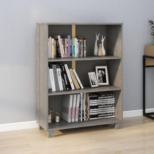 ULUYYUC HAMAR Bücherschrank aus Massivholz Kiefer Hellgrau 85x35x112 cm Schmaler Regalschrank mit 3 Böden und Wandhalterung für Wohnzimmer, Büro oder Küche ULUYYUC HAMAR Bücherschrank aus Massivholz Kiefer Hellgrau 85x35x112 cm Schmaler Regalschrank mit 3 Böden und Wandhalterung für Wohnzimmer, Büro oder Küche von ULUYYUC