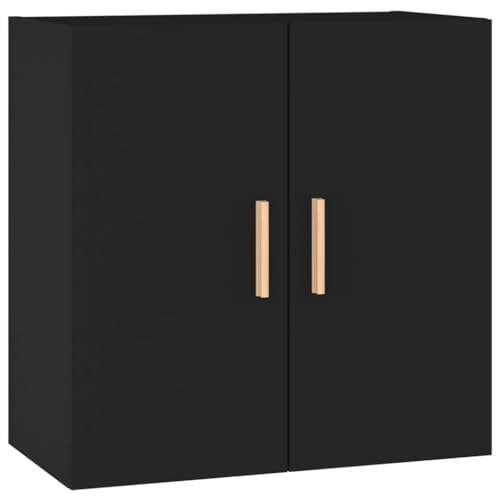 ULUYYUC Haushaltsschrank Mehrzweckschrank Büroschrank Vorratsschrank Küche - Wandschrank Schwarz 60x30x60 cm Holzwerkstoff für Werkstatt Keller Flur Schlafzimmer von ULUYYUC