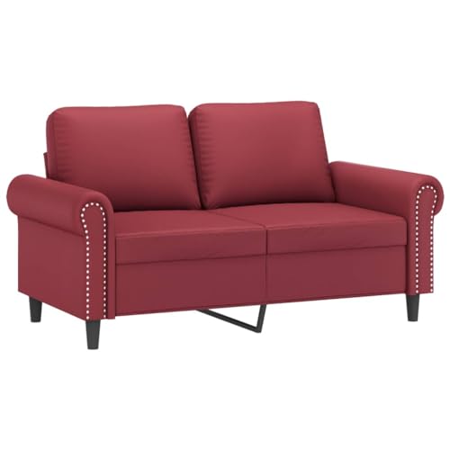 ULUYYUC Jugendsofa Big Sofa Küchensofa Sitzecke Wohnzimmer - 2-Sitzer-Sofa Weinrot 120 cm Kunstleder für Wohnzimmer Balkon Küche Esszimmer von ULUYYUC
