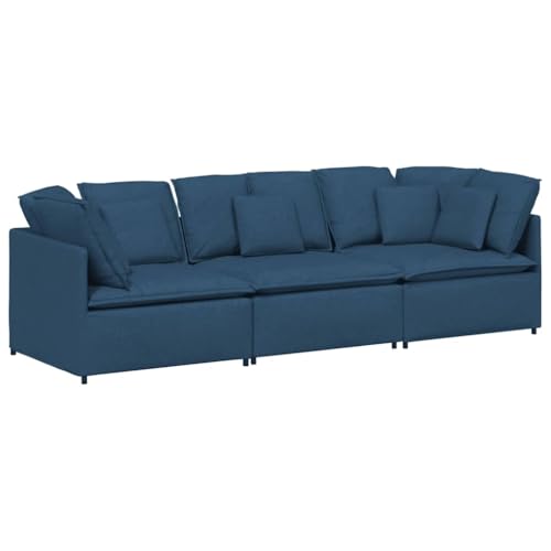 ULUYYUC Jugendsofa Sessel Wohnzimmer Garden Sofas Moderne Sessel - Modulares Sofa mit Kissen Stoff Blau für Küche Balkon Schlafzimmer Wohnzimmer ULUYYUC Jugendsofa Sessel Wohnzimmer Garden Sofas Moderne Sessel - Modulares Sofa mit Kissen Stoff Blau für Küche Balkon Schlafzimmer Wohnzimmer von ULUYYUC