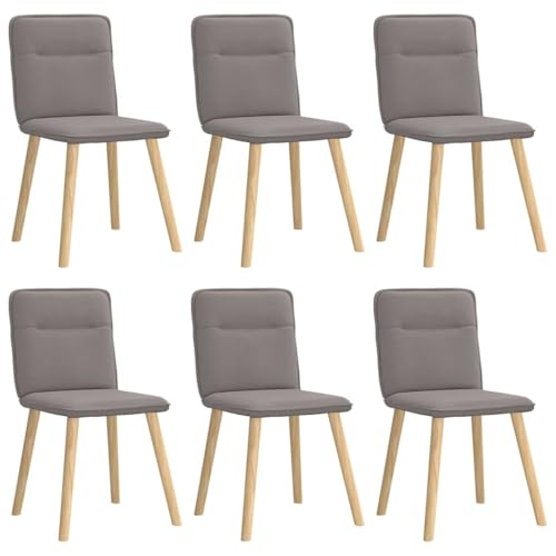 ULUYYUC Kitchen Table Esstisch Klein Kleiner Küchentisch Kleiner Tisch - Esszimmerstühle 6 STK. Taupe Stoff für Küche Wohnzimmer Garten Esszimmer von ULUYYUC