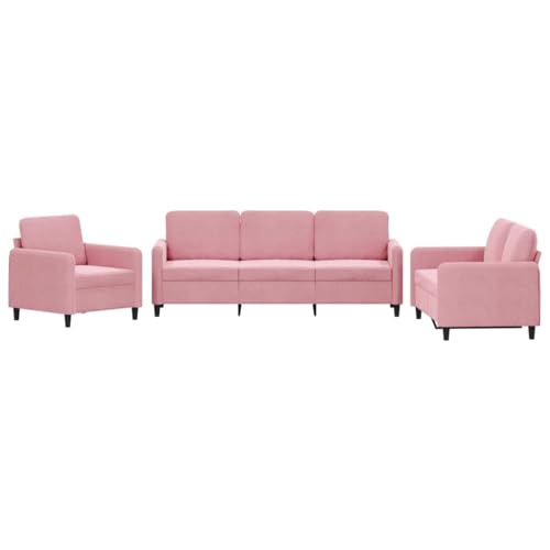 ULUYYUC Kleine Sofa Gartensofa Kleines Sofa für Jugendzimmer Sitzecke Wohnzimmer - 3-TLG. Sofagarnitur Rosa Samt für Esszimmer Küche Wohnzimmer Schlafzimmer ULUYYUC Kleine Sofa Gartensofa Kleines Sofa für Jugendzimmer Sitzecke Wohnzimmer - 3-TLG. Sofagarnitur Rosa Samt für Esszimmer Küche Wohnzimmer Schlafzimmer von ULUYYUC