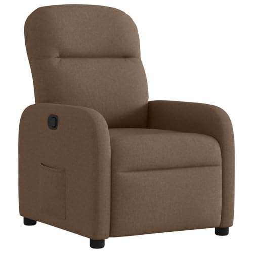 ULUYYUC Kleiner Sessel Gaming Stuhl Schreibtischstuhl Bequemer Sessel - Relaxsessel Braun Stoff für Schlafzimmer Esszimmer Arbeitszimmer Jugendzimmer von ULUYYUC