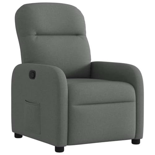 ULUYYUC Kleiner Sessel Gaming Stuhl Schreibtischstuhl Bequemer Sessel - Relaxsessel Dunkelgrau Stoff für Schlafzimmer Esszimmer Arbeitszimmer Jugendzimmer von ULUYYUC