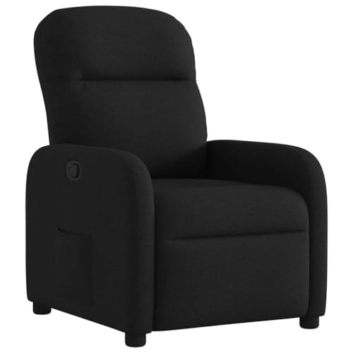 ULUYYUC Kleiner Sessel Gaming Stuhl Schreibtischstuhl Bequemer Sessel - Relaxsessel Schwarz Stoff für Schlafzimmer Esszimmer Arbeitszimmer Jugendzimmer von ULUYYUC