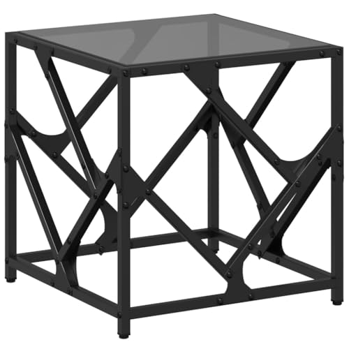 ULUYYUC Kleiner Tisch Couch Tisch Wohnzimmer Coffee Table Living Room Multifunktionstisch - Couchtisch mit Glasplatte Schwarz 40x40x41 cm Stahl für Küche Sitzecke Wohnzimmer Esszimmer ULUYYUC Kleiner Tisch Couch Tisch Wohnzimmer Coffee Table Living Room Multifunktionstisch - Couchtisch mit Glasplatte Schwarz 40x40x41 cm Stahl für Küche Sitzecke Wohnzimmer Esszimmer von ULUYYUC