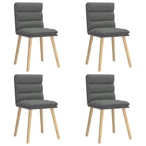 ULUYYUC Küchenarbeitsplatte Arbeitsplatte Küche Bartisch Küche Gaming Tisch - Esszimmerstühle 4 STK. Dunkelgrau Stoff für Balkon Esszimmer Wohnzimmer Garten von ULUYYUC
