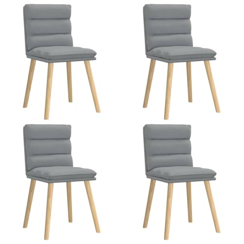 ULUYYUC Küchenarbeitsplatte Arbeitsplatte Küche Bartisch Küche Gaming Tisch - Esszimmerstühle 4 STK. Hellgrau Stoff für Balkon Esszimmer Wohnzimmer Garten von ULUYYUC