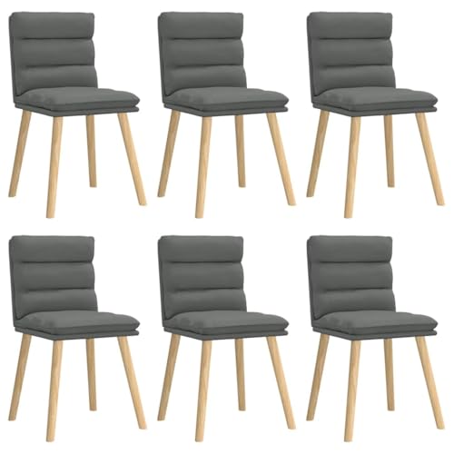 ULUYYUC Küchenarbeitsplatte Arbeitsplatte Küche Bartisch Küche Gaming Tisch - Esszimmerstühle 6 STK. Dunkelgrau Stoff für Balkon Esszimmer Wohnzimmer Garten von ULUYYUC