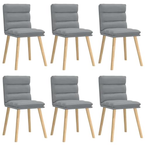 ULUYYUC Küchenarbeitsplatte Arbeitsplatte Küche Bartisch Küche Gaming Tisch - Esszimmerstühle 6 STK. Hellgrau Stoff für Balkon Esszimmer Wohnzimmer Garten von ULUYYUC