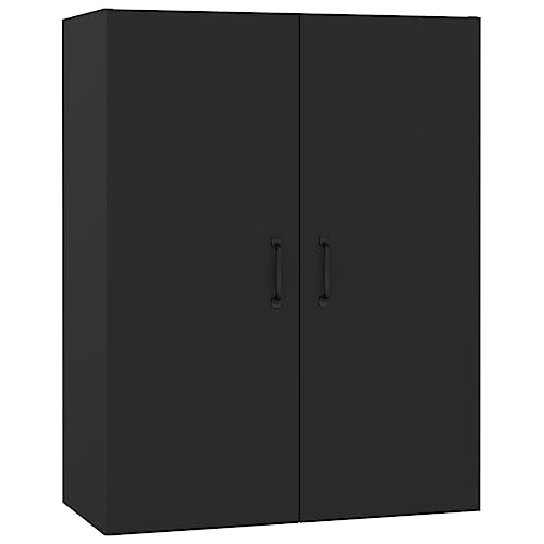ULUYYUC Küchenschränke Spind Organizer Medikamentenschrank Vorratsschrank Küche - Hängeschrank Schwarz 69,5x34x90 cm Holzwerkstoff für Flur Schlafzimmer Outdoor Ankleidezimmer von ULUYYUC