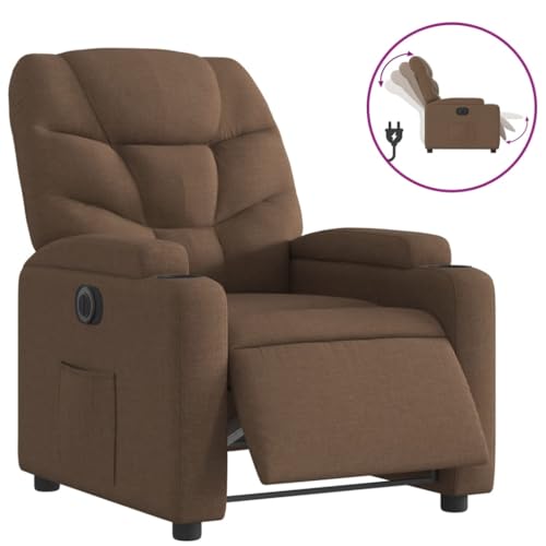 ULUYYUC Küchenstühle Schreibtischstuhl Bürostuhl Reading Chair - Relaxsessel Elektrisch Braun Stoff für Esszimmer Wohnzimmer Balkon Outdoor von ULUYYUC