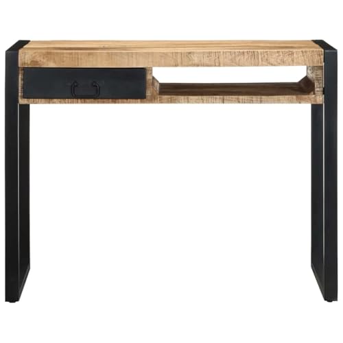 ULUYYUC Küchentisch Schreibtische Schminktisch Gaming Schreibtisch - Schreibtisch 100x50x75 cm Raues Massivholz Mango für Büro Jugendzimmer Küche Balkon von ULUYYUC