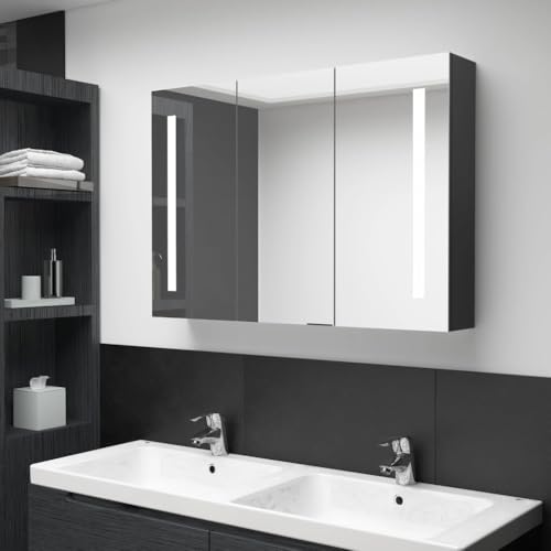 ULUYYUC LED Badezimmerschrank 89x14x62 cm Spiegelschrank glänzend Schwarz aus MDF mit Melaminbeschichtung Energiesparendes Licht Modernes Design für Bad WC und kleine Flure ULUYYUC LED Badezimmerschrank 89x14x62 cm Spiegelschrank glänzend Schwarz aus MDF mit Melaminbeschichtung Energiesparendes Licht Modernes Design für Bad WC und kleine Flure von ULUYYUC