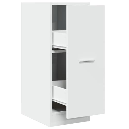 ULUYYUC Lagerschrank Spind Organizer Mehrzweckschrank Kleiner Schrank - Apothekerschrank Weiß 30x41x77,5 cm Holzwerkstoff für Outdoor Küche Werkstatt Keller von ULUYYUC