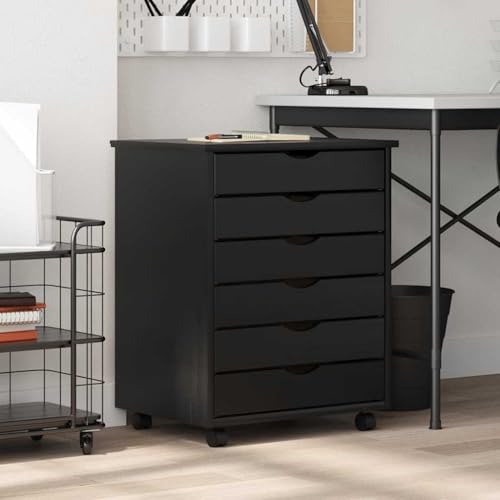 ULUYYUC Lagerschrank Spind Organizer Mehrzweckschrank Kleiner Schrank - Rollschrank mit Schubladen Moss Schwarz Massivholz Kiefer für Büro Schlafzimmer Werkstatt Küche ULUYYUC Lagerschrank Spind Organizer Mehrzweckschrank Kleiner Schrank - Rollschrank mit Schubladen Moss Schwarz Massivholz Kiefer für Büro Schlafzimmer Werkstatt Küche von ULUYYUC