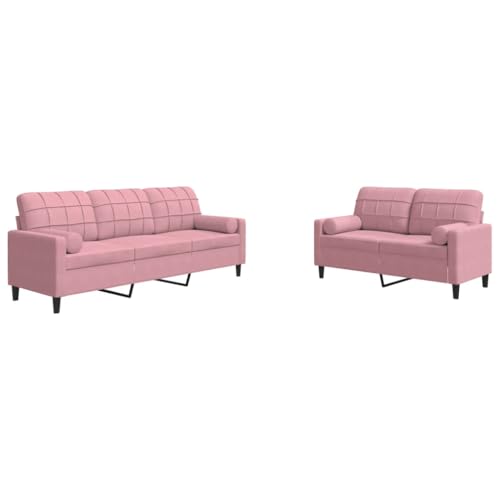 ULUYYUC Lesestuhl Gartensofa Moderne Sessel Sitzecke Wohnzimmer - 2-TLG. Sofagarnitur mit Kissen und Nackenrollen Rosa Samt für Schlafzimmer Jugendzimmer Wohnzimmer Balkon ULUYYUC Lesestuhl Gartensofa Moderne Sessel Sitzecke Wohnzimmer - 2-TLG. Sofagarnitur mit Kissen und Nackenrollen Rosa Samt für Schlafzimmer Jugendzimmer Wohnzimmer Balkon von ULUYYUC