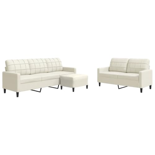 ULUYYUC Lesestuhl Gartensofa Moderne Sessel Sitzecke Wohnzimmer - 3-TLG. Sofagarnitur mit Kissen Creme Samt für Schlafzimmer Jugendzimmer Wohnzimmer Balkon ULUYYUC Lesestuhl Gartensofa Moderne Sessel Sitzecke Wohnzimmer - 3-TLG. Sofagarnitur mit Kissen Creme Samt für Schlafzimmer Jugendzimmer Wohnzimmer Balkon von ULUYYUC