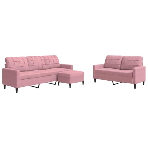 ULUYYUC Lesestuhl Gartensofa Moderne Sessel Sitzecke Wohnzimmer - 3-TLG. Sofagarnitur mit Kissen Rosa Samt für Schlafzimmer Jugendzimmer Wohnzimmer Balkon ULUYYUC Lesestuhl Gartensofa Moderne Sessel Sitzecke Wohnzimmer - 3-TLG. Sofagarnitur mit Kissen Rosa Samt für Schlafzimmer Jugendzimmer Wohnzimmer Balkon von ULUYYUC